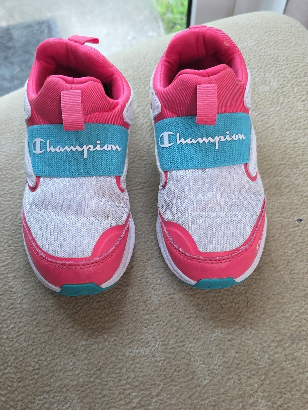 Champion Kids' Pink & Teal Athletic Slip-On Sneakers Item#1009